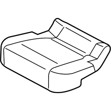 Ford FL3Z-1663804-EA Cushion Cover, Gray, Rear Passenger Side FL3Z-1663804-EA Ford Cushion Cover, Gray, Rear Passenger Side Illustration 1 of 1