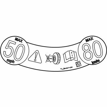 Ford LU5Z-19A354-A Spare Tire Label