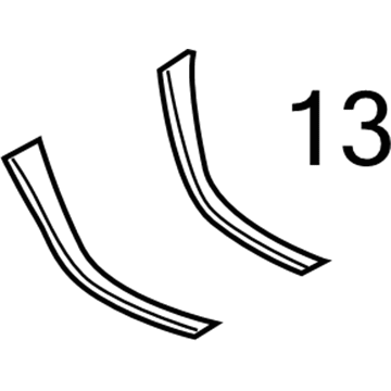 BA1Z-78061A16-AA Ford Trim Molding, Passenger Side Illustration 1 of 1