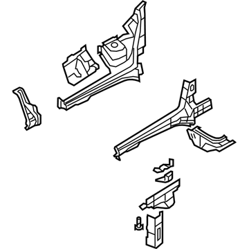 Ford 5G1Z-16054-CA Apron/Rail Assembly, Front Passenger Side 5G1Z-16054-CA Ford Apron/Rail Assembly, Front Passenger Side Illustration 1 of 1