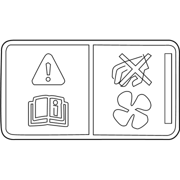 Lincoln XW4Z-8653-BA Decal - Radiator Fan Warning