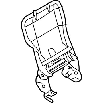 8T4Z-78613A38-BB Ford Seat Back Frame, Graystone, Rear Passenger Side Illustration 1 of 1