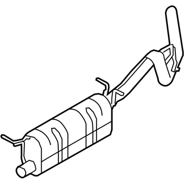 Ford 7C3Z-5230-B Muffler And Pipe Assembly - Rear