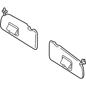 Mercury 5L8Z-7804104-DAA Visor Assembly - Sun