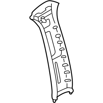 5L8Z-7824346-AAE Ford Upper Center Pillar Trim, Inner Passenger Side Illustration 1 of 1
