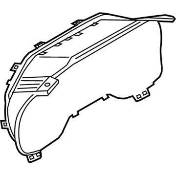 Ford HC3Z-10890-A Mask - Fuel And Temperature Gauge