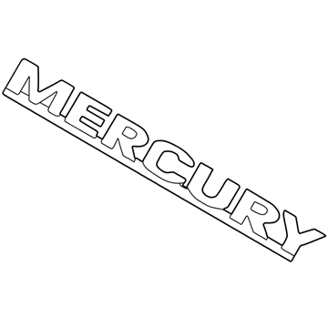 Mercury 2F4Z-7442528-AA Name Plate