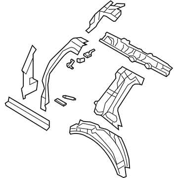 9L1Z-4027864-A Ford Inner Panel, Rear Passenger Side Illustration 1 of 1