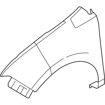 Ford 7T4Z-16005-A Fender, Front Passenger Side 7T4Z-16005-A Ford Fender, Front Passenger Side Illustration 1 of 1