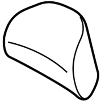 Ford FL3Z-18610A62-BA Headrest Cover, Gray, Front FL3Z-18610A62-BA Ford Headrest Cover, Gray, Front Illustration 1 of 1