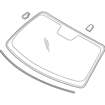 Ford JR3Z-6303100-C Glass - Windscreen