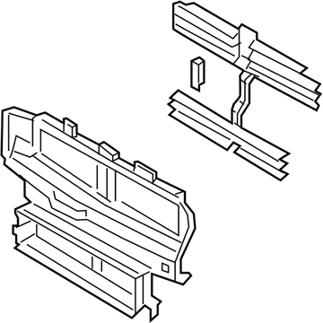 GD9Z-8475-A Ford Radiator Shutter Assembly, Front Illustration 1 of 1