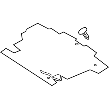 9E5Z-5413046-BA Ford Floor Mat, Rear Illustration 1 of 1