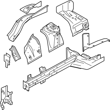 Ford PR3Z-16054-A Apron Assembly - Front Fender