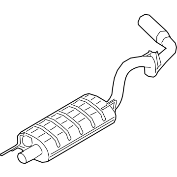 Ford ML3Z-5230-H Muffler And Pipe Assembly - Rear