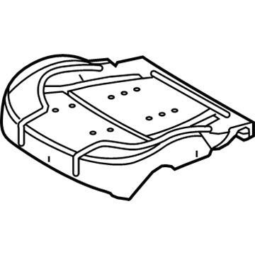 Ford DG1Z-54632A22-E Cover And Pad - Front Seat Back