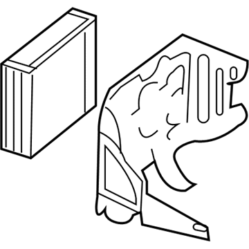 Ford 4L7Z-18B849-AC Amplifier, Rear Passenger Side 4L7Z-18B849-AC Ford Amplifier, Rear Passenger Side Illustration 1 of 1