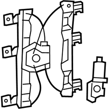Ford 6L2Z-7823201-BA Regulator And Motor Assembly - Window