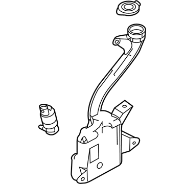 Ford Focus Windshield Washer Fluid Reservoir - 9S4Z-17618-B