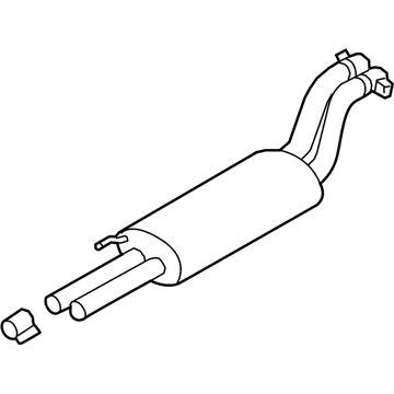 Ford JL3Z-5230-F Muffler And Pipe Assembly - Rear