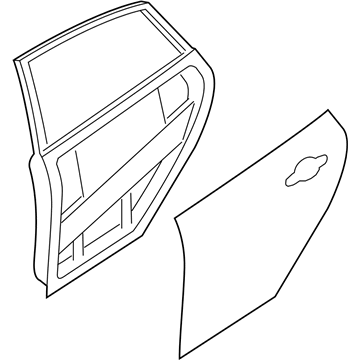 Ford DM5Z-5824630-C Door Assembly - Rear Less Hinges