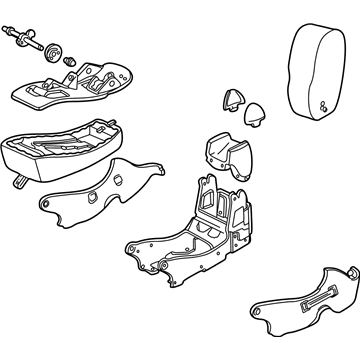 4F1Z-54600A50-BAC Ford Console, Front Center Illustration 1 of 1