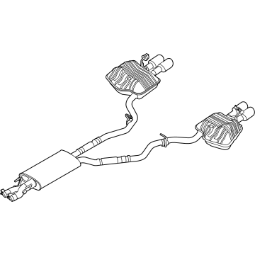 Ford L1MZ-5230-V Muffler Assembly - Centre And Rear