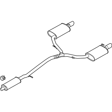 Lincoln 8A5Z-5230-A Muffler And Pipe Assembly - Rear