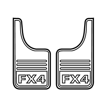 VML3Z-16A550-BB Ford Kit - Mudflap Illustration 1 of 1