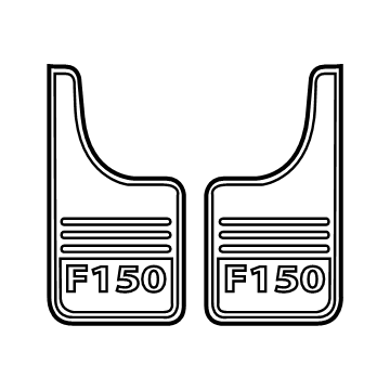 VML3Z-16A550-AB Ford Kit - Mudflap Illustration 1 of 1