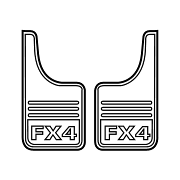 VML3Z-16A550-EB Ford Kit - Mudflap Illustration 1 of 1
