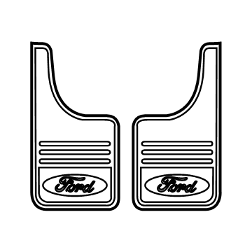 VML3Z-16A550-CB Ford Kit - Mudflap Illustration 1 of 1