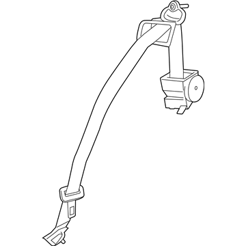 Ford GR3Z-76611B69-AB Lap & Shoulder Belt, Rear Driver Side GR3Z-76611B69-AB Ford Lap & Shoulder Belt, Rear Driver Side Illustration 1 of 1