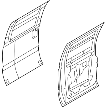 Ford 9C3Z-2624630-C Door Assembly - Rear Less Hinges