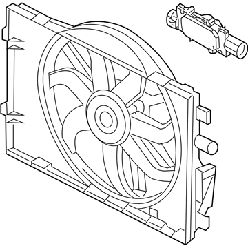 Ford BE5Z-8C607-B Motor And Fan Assembly - Engine Cooling
