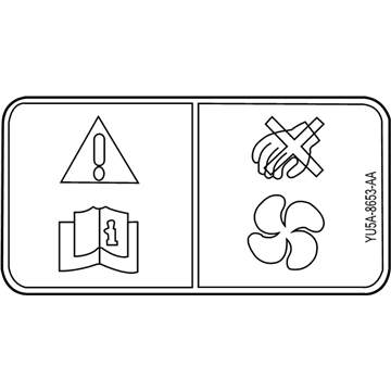 Ford XW4Z-8653-BA Decal - Radiator Fan Warning