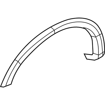 Ford 9L3Z-16038-APTM Wheel Opening Molding, Front Passenger Side 9L3Z-16038-APTM Ford Wheel Opening Molding, Front Passenger Side Illustration 1 of 1