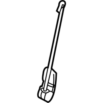 7T4Z-78613D10-AA Ford Seat Belt Guide, Graystone, Rear Passenger Side Illustration 1 of 1