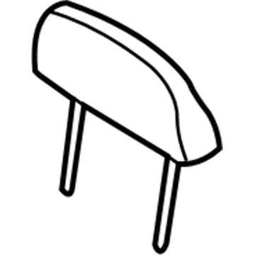 BA1Z-78611A08-AD Ford Headrest, Outer, Charcoal Illustration 1 of 1