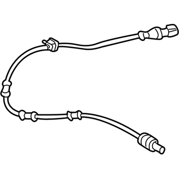 3W4Z-2C204-AA Ford ABS Sensor, Front Driver Side Illustration 1 of 1