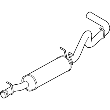 Ford 4C2Z-5230-GA Muffler And Pipe Assembly - Rear