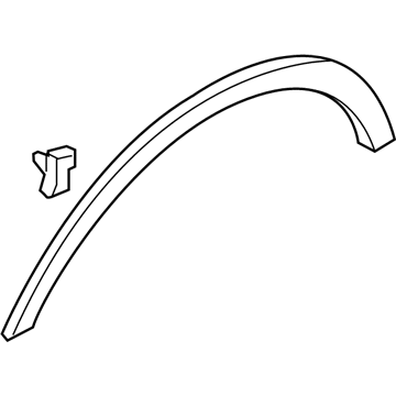 EJ7Z-78290A61-AA Ford Wheel Opening Molding, Rear Driver Side Illustration 1 of 1
