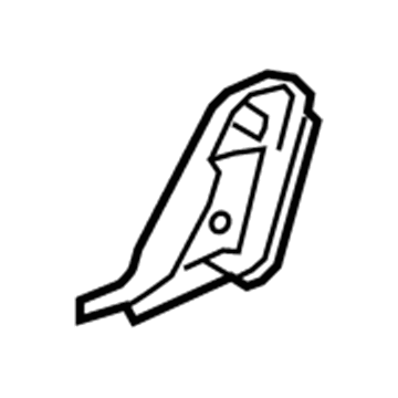 Ford DE9Z-7467460-AC Latch Cover, Black/Charcoal, Center Outer Passenger Side DE9Z-7467460-AC Ford Latch Cover, Black/Charcoal, Center Outer Passenger Side Illustration 1 of 1
