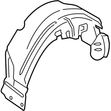 GD9Z-54278B50-B Ford Wheelhouse Liner, Passenger Side Illustration 1 of 1