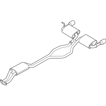Lincoln DA1Z-5230-B Muffler Assembly - Centre And Rear