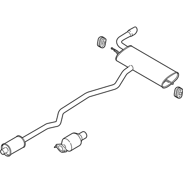 Ford DS7Z-5230-N Muffler Assembly - Rear
