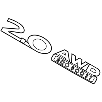 Lincoln DP5Z-9942528-B Name Plate