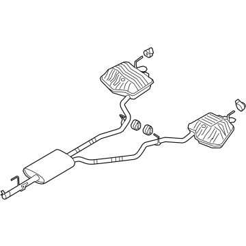 Ford L1MZ-5230-A Muffler Assembly - Centre And Rear