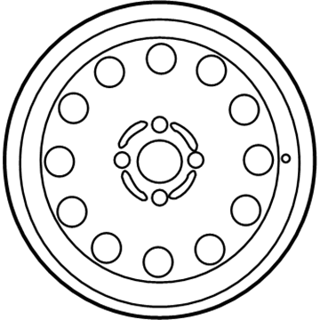 YS4Z-1007-HA Ford Spare Wheel Illustration 1 of 1