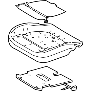 Lincoln HP5Z-54632A22-C Cover And Pad - Front Seat Back